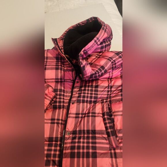 Juicy Couture Black Label Pink and Blue Plaid Puffer Jacket Size XS - Picture 4 of 12